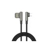 WG - Datový kabel Micro USB na USB-A, 1 metr, 90 stupňů zahnutý, černá