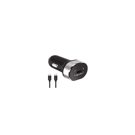 WG - Autonabíječka 1x USB-C, PD 20 W, + kabel Type-C na Type-C, černá
