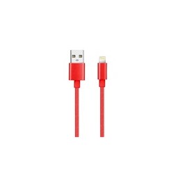 WG - Datový kabel Lightning MFI na USB-A, 1 metr, červená