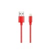 WG - Datový kabel Lightning MFI na USB-A, 1 metr, červená