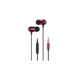 WG - Sluchátka HF stereo 3.5 mm Jack, červená