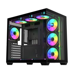 FSP M341-BA/Midi Tower/Transpar./Černá