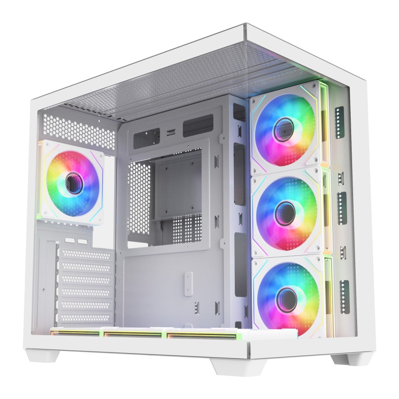 FSP M341-WA/Midi Tower/Transpar./Bílá