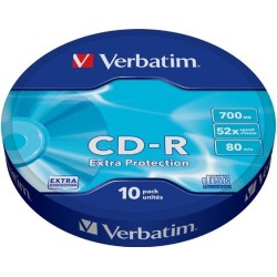 VERBATIM CD-R Verbatim DL 700MB 52x Extra protection 10-spindl RETAIL 43725