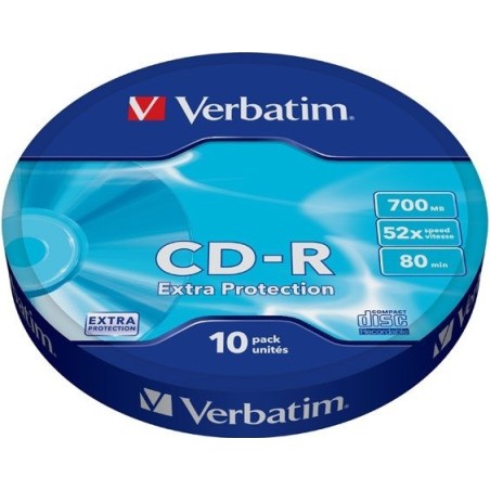 VERBATIM CD-R Verbatim DL 700MB 52x Extra protection 10-spindl RETAIL 43725
