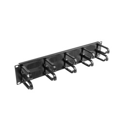 19" PANEL S KARTÁČEM PRO SPRÁVU KABELŮ 10 KROUŽKŮ AK1204B
