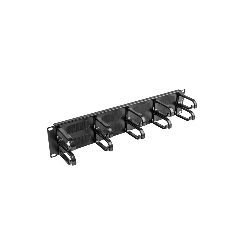 19" PANEL S KARTÁČEM PRO SPRÁVU KABELŮ 10 KROUŽKŮ AK1204B