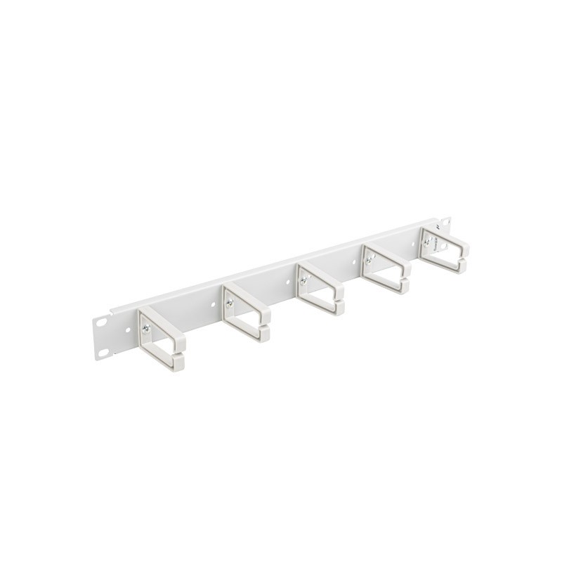 19" PANEL PRO SPRÁVU KABELŮ S 5 PLASTOVÝMI DRŽÁKY AK1202S