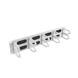 19" PANEL S KARTÁČEM PRO SPRÁVU KABELŮ 10 KROUŽKŮ AK1204S