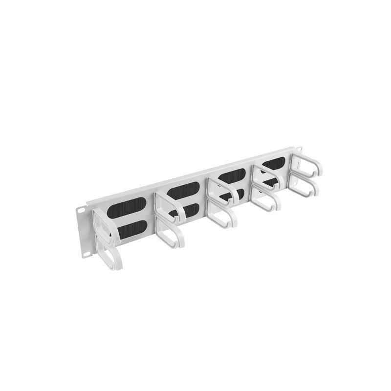 19" PANEL S KARTÁČEM PRO SPRÁVU KABELŮ 10 KROUŽKŮ AK1204S
