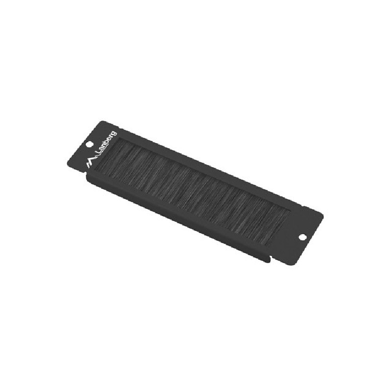 Lanberg 10" kartáčový Panel pro Vstup kabelů černý Lanber