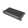 Lanberg Patch Panel 12PORT 1U 10?? CAT.5E FTP stíněný čern