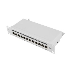 Lanberg Patch Panel 12PORT 1U 10?? CAT.6 FTP stíněný šedý