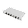 Lanberg Patch Panel 12PORT 1U 10?? CAT.6 FTP stíněný šedý