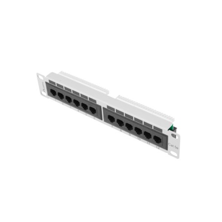 PATCH PANEL 12PORT 1U 10?? CAT.5E UTP ŠEDÝ LANBERG