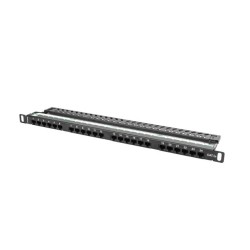 Lanberg Patch Panel 24 portů 0,5U 19?? CAT.5E UTP černý LA
