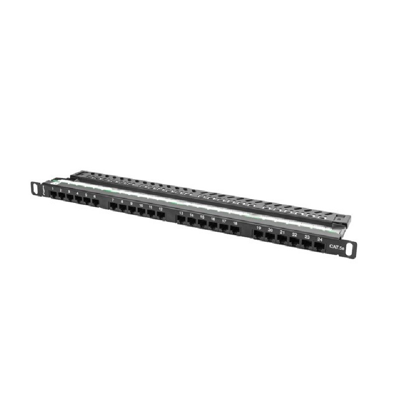 Lanberg Patch Panel 24 portů 0,5U 19?? CAT.5E UTP černý LA