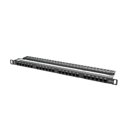 PATCH PANEL 24 PORTŮ 0,5U 19?? CAT.5E UTP ČERNÝ LA
