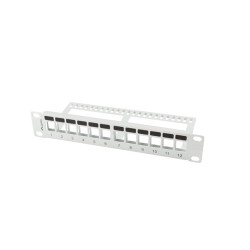 PATCH PANEL 12 PORTŮ 1U S ORGANIZÉREM PRO KEYSTONE PPKS9112S