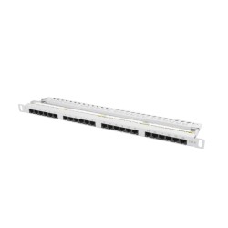 PATCH PANEL 24 PORTŮ 0,5U 19?? CAT.6 UTP ŠEDÝ LANB