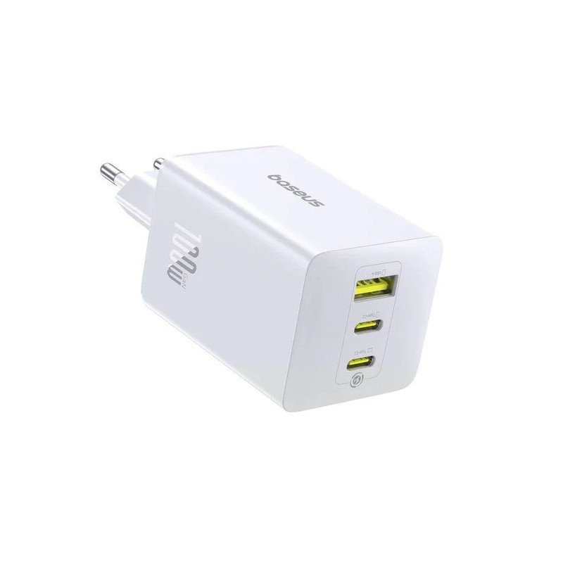 Baseus EnerFill FE11 Fast Nabíječka USB-A + USB-C + USB-C 100W Moon White