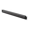 PATCH PANEL 24 PORTŮ 1U S KONEKTOREM TYPU F ČERNÝ LANBERG