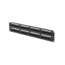 PATCH PANEL 48 PORTŮ 2U 19" CAT.6 UTP ČERNÝ LANBERG