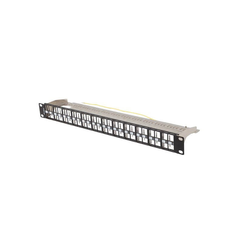 PATCH PANEL PRÁZDNÝ 48 PORTŮ 1U 19" FTP PRO MODULY KEYSTONE ČERNÝ LANBERG