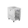 19" Volně stojící racková skříň 15U 600X800 šedé skleněné dveře LCD Lanberg (Flat Pack) V2