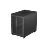 19" Volně stojící racková skříň 22U 800X1200 černé perforované dveře Lanberg (ploché balení)