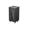 19" Volně stojící racková skříň 22U 600X600 černé skleněné dveře Lanberg (ploché balení) V2