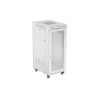 19" Volně stojící racková skříň 27U 600X800 šedá LCD S perforovanými dveřmi Lanberg (ploché balení)