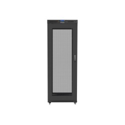 19" Volně stojící racková skříň 27U/800X1200 (Flat Pack) S dvířky se síťkou LCD černá Lanberg