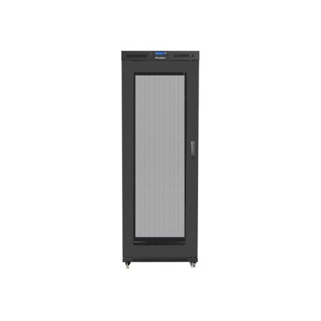 19" Volně stojící racková skříň 27U/800X1200 (Flat Pack) S dvířky se síťkou LCD černá Lanberg