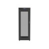 19" Volně stojící racková skříň 27U/800X1200 (Flat Pack) S dvířky se síťkou LCD černá Lanberg