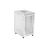 19" Volně stojící racková skříň 27U 800X1000 šedá LCD S perforovanými dveřmi Lanberg (ploché balení)