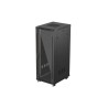 19" Volně stojící racková skříň 32U/600X800 (Flat Pack) S prosklenými dveřmi černá Lanberg
