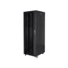 19" Volně stojící racková skříň 37U/600X800 (Flat Pack) S prosklenými dveřmi černá Lanberg