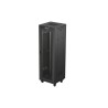 19" Volně stojící racková skříň 37U 600X600 černá LCD S perforovanými dveřmi Lanberg (ploché balení)