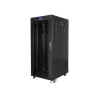 19" Volně stojící racková skříň 37U/800X1000 (Flat Pack) S prosklenými dveřmi LCD černá Lanberg V2