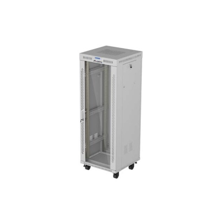 INSTALAČNÍ STOJAN 19" 32U 600X600 ŠEDÉ SKLENĚNÉ DVEŘE LCD LANBERG (FLAT PACK) V2