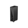 19" Volně stojící racková skříň 42U/600X1000 (Flat Pack) S prosklenými dveřmi LCD černá Lanberg V2