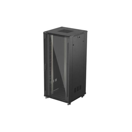 19" Volně stojící racková skříň 37U 800X800 černé skleněné dveře Lanberg (ploché balení)