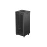 19" Volně stojící racková skříň 37U 800X800 černá LCD perforovaná Dvířka Lanberg (ploché balení)