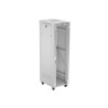 19" Volně stojící racková skříň 42U 600X800 šedé skleněné dveře LCD Lanberg (Flat Pack) V2