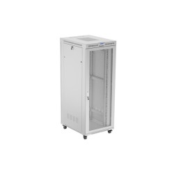 19" Volně stojící racková skříň 42U 800X1000 šedá LCD S perforovanými dveřmi Lanberg (ploché balení)
