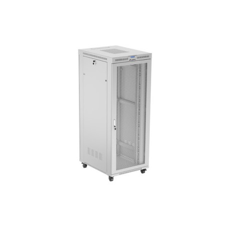 19" Volně stojící racková skříň 42U 800X1000 šedá LCD S perforovanými dveřmi Lanberg (ploché balení)