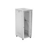 19" Volně stojící racková skříň 42U 800X1000 šedé skleněné dveře LCD Lanberg (Flat Pack) V2
