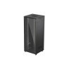 19" Volně stojící racková skříň 42U 800X800 černé skleněné dveře Lanberg (ploché balení)