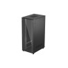 19" Volně stojící racková skříň 42U 800X1200 černé skleněné dveře Lanberg (ploché balení)